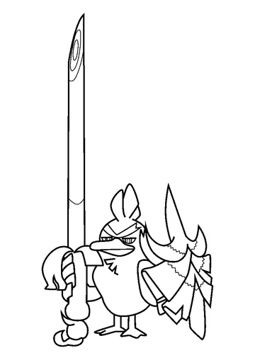 Sirfetch'd Pokemon coloring page