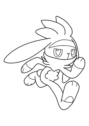 Raboot Pokemon coloring page