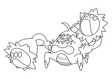 Crabominable Pokemon coloring page