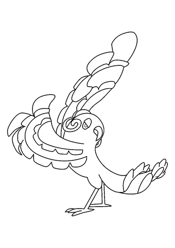 Oricorio Baile Style coloring page