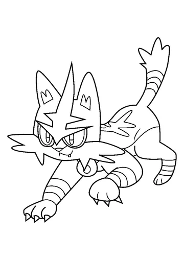 Torracat Pokemon coloring page