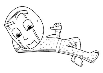 Night Ninja Flying coloring page