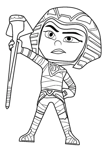 Pharaoh Boy PJ Mask coloring page