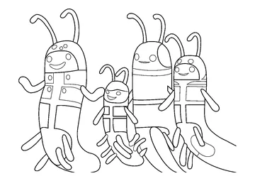 Bomber Worm coloring page