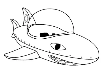 Gup-B Ship coloring page