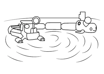 Gup-V Ship coloring page