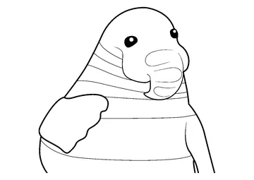 Leon the Elephant Seal coloring page