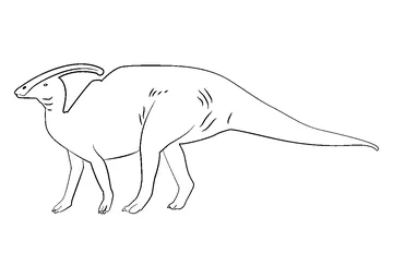 Parasaurolophus coloring page