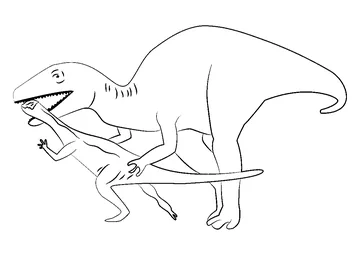 Ornithopod coloring page