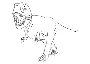 Tyrannosaurus Rex Mother coloring page