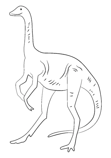 Struthiomimus Dinosaurs coloring page