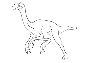 Gallimimus coloring page
