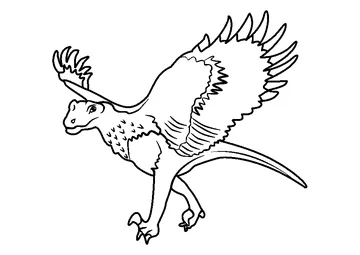 Dino Bird coloring page