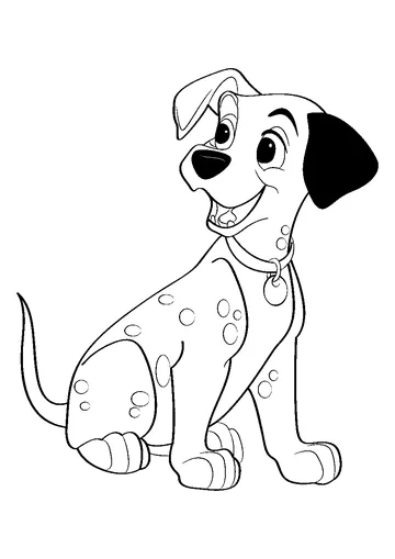 Joyful Dalmatians coloring page