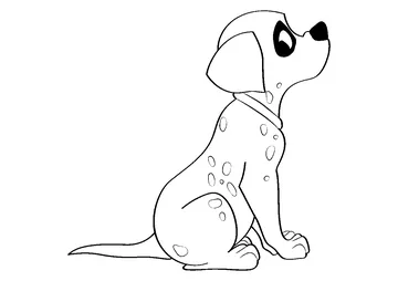 Sad Dalmatians coloring page