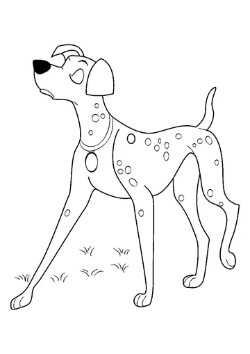 Dalmatians Walking coloring page