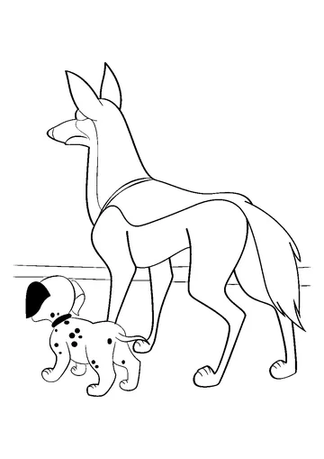 101 Dalmatians Pic coloring page