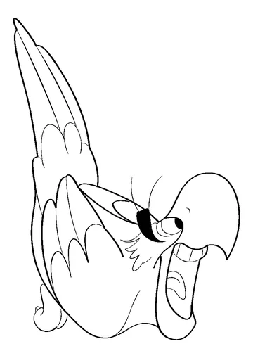 Parrot Shouting coloring page