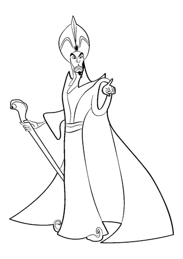 Villain Jafar coloring page