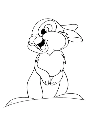 Smiling Thumper coloring page