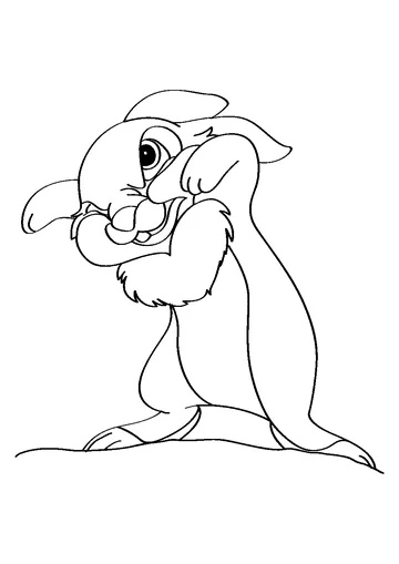 Funny Thumper coloring page