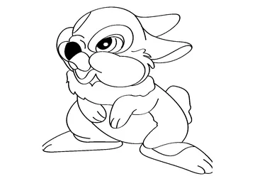 Cute Thumper coloring page