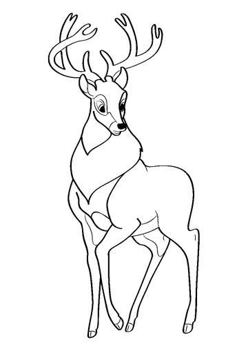 Young Bambi coloring page