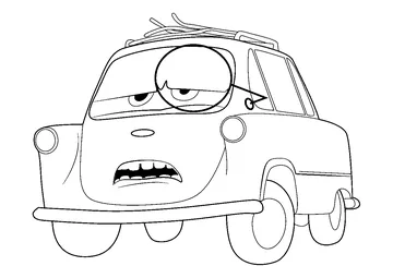 Taxi coloring page