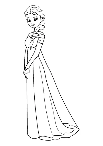 Beautiful Elsa coloring page