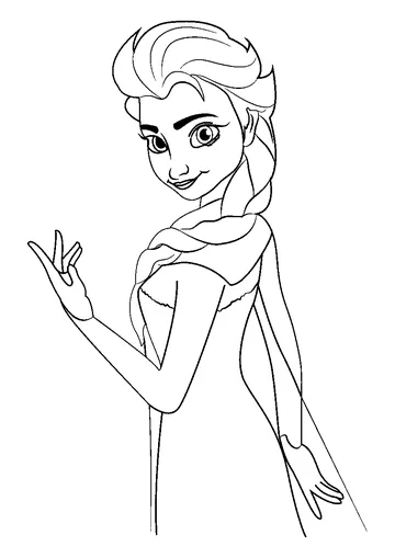 Queen Elsa coloring page