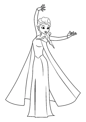 The Elsa coloring page