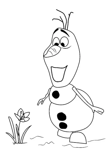 The Olaf coloring page