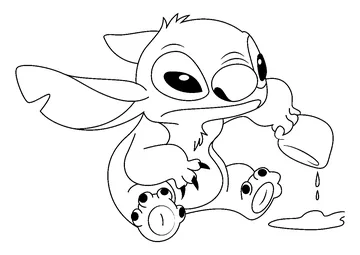 Stitch coloring page