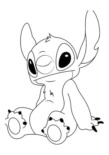 Sitting Stitch coloring page
