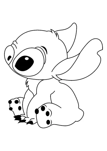 Relax Stitch coloring page