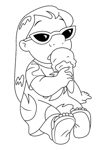 Lilo Eat coloring page