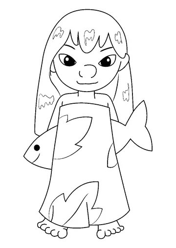 Lilo And Fish coloring page