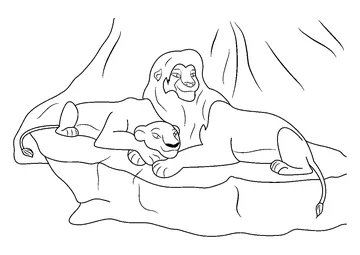 Family Of Lion King coloring page