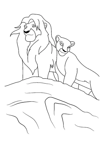Mufasa And Sarabi coloring page