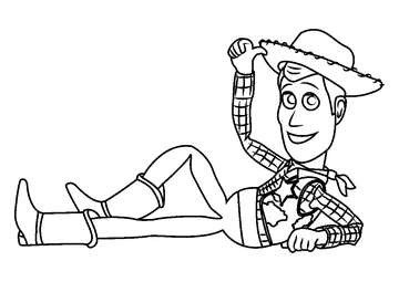 Sheriff Woody Relaxing coloring page