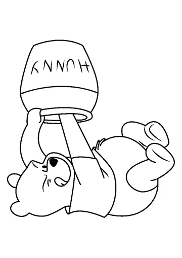 Pooh Bear Looking For Honey coloring page