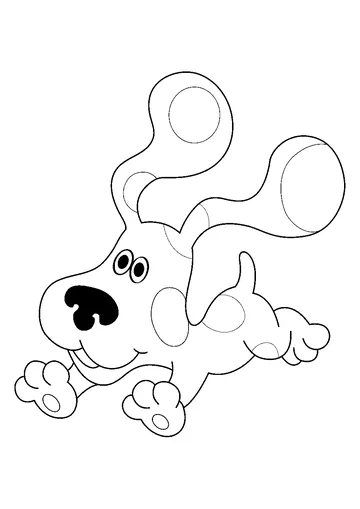 Jumping Blues Clues coloring page