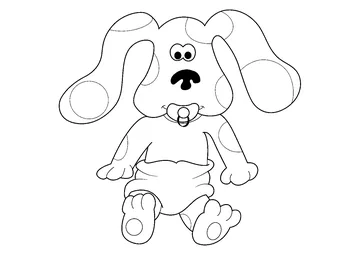 Sitting Baby Blues Clues coloring page