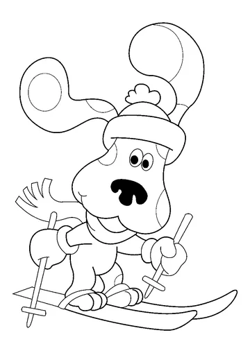 Blues Clues Skating In Winter coloring page