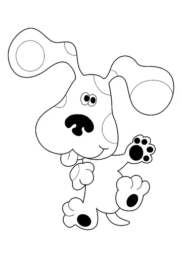 Blue Clues Showing His Paw Print coloring page