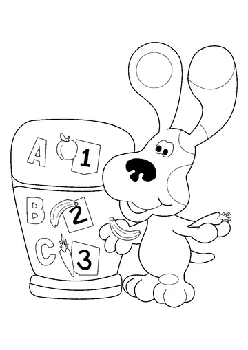 Blues Clues Playing Abc Game coloring page