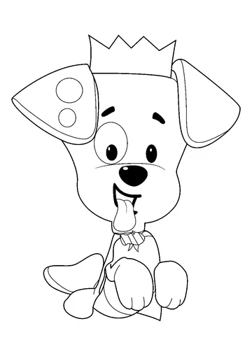 King Bubble Puppy coloring page