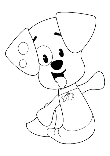 Happy Bubble Puppy coloring page