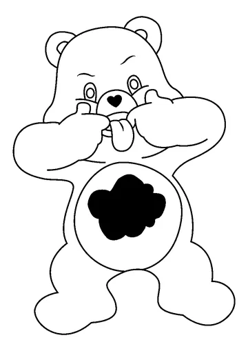 Grumpy Bear Naughty coloring page