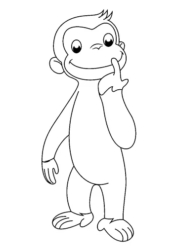 George Thinking coloring page